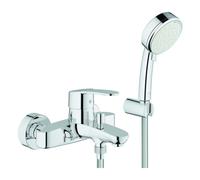 Mezclador monomando de bañera Grohe Eurostyle Cosmopolitan, 173 mm de proyección, con conjunto de ducha, ducha de mano Tempesta Cube 110, 2 modos de rociado, 3359220A