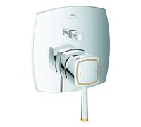 Mezclador monomando de bañera Grohe Grandera, instalación oculta, 24260IG0, Color: Cromo / Oro