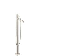 Mezclador monomando de baño hansgrohe AXOR Uno, de pie, con mango, 259mm de proyección, 38442800, Color: Óptica de acero inoxidable