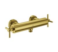 Mezclador monomando de ducha Grohe Atrio, de pared, con asas en cruz, 26895GN0, Color: fresco amanecer cepillado