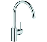 Mezclador monomando de fregadero Grohe Concetto, 224 mm de proyección, alto, giratorio, 32661003, Color: cromado