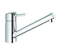 Mezclador monomando de fregadero Grohe Concetto, 239 mm de proyección, caño plano, giratorio, 32659001