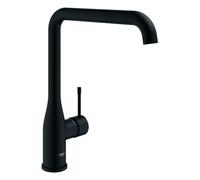 Mezclador monomando de fregadero Grohe Essence, 220 mm de proyección, giratorio, caño alto, 30505KF0, Color: Negro fantasma