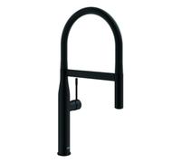 Mezclador monomando de fregadero Grohe Essence, 240 mm de proyección, ducha profesional con flexo, orientable, MagneticDocking, 30503KF0, Color: Negro fantasma