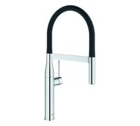 Mezclador monomando de fregadero Grohe Essence, 240 mm de proyección, ducha profesional con flexo, orientable, MagneticDocking, 30503000, Color: cromado