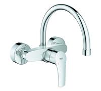 Mezclador monomando de fregadero Grohe Eurosmart, 244 mm de saliente, mural, orientable, 32482003