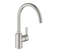 Mezclador monomando de fregadero Grohe Feel, 224 mm de proyección, orientable, 32670DC2, Color: súper acero