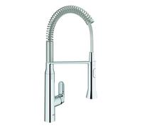 Mezclador monomando de fregadero Grohe K7, proyección 234mm, giratorio, ducha profesional, doble chorro, altura 539mm, 31379000, Color: cromado