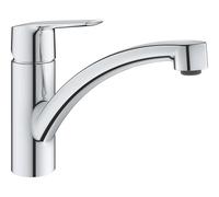 Mezclador monomando de fregadero Grohe Start, caño plano, alcance 277mm, 30530002, Color: cromado