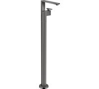 mezclador monomando de lavabo AXOR Edge de tamaño manual, de pie, con residuos abiertos, con corte de diamante, 46041330, Color: Cromo negro pulido