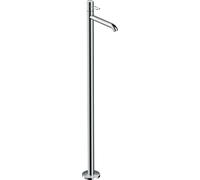 Mezclador monomando de lavabo AXOR Uno de hansgrohe, con manija de palanca, de pie, sin juego de desagüe, 266 mm de proyección, 38037800, Color: Óptica de acero inoxidable