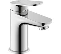 Duravit Wave Mezclador monomando de lavabo S, sin juego de desagüe, 95 mm de proyección, cromo brillo, WA1011002010