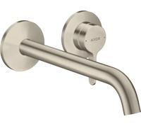 Mezclador monomando de lavabo empotrado AXOR One de hansgrohe para montaje en pared, con maneta, caño de 220 mm, 48120820, Color: Níquel Cepillado