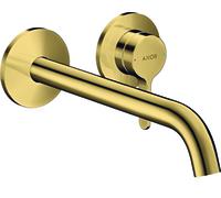 Mezclador monomando de lavabo empotrado AXOR One de hansgrohe para montaje en pared, con maneta, caño de 220 mm, 48120990, Color: Óptica Oro Pulido
