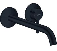 Mezclador monomando de lavabo empotrado AXOR One de hansgrohe para montaje en pared, con maneta, caño de 220 mm, 48120670, Color: Negro Mate