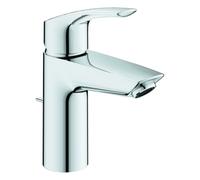 Mezclador monomando de lavabo Eurosmart de Grohe, tamaño S, proyección 109 mm, juego de desagüe híbrido, cromo, 23456003