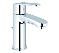 Mezclador monomando de lavabo Eurostyle Cosmopolitan de Grohe, tamaño S, proyección de 100 mm, juego de desagüe, EcoMode, 2338720E