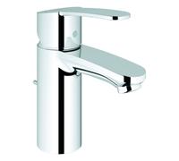 Mezclador monomando de lavabo Eurostyle Cosmopolitan de Grohe, tamaño S, proyección de 102 mm, juego de desagüe, EcoMode, 2337420E
