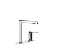 Mezclador monomando de lavabo Gessi Ingranaggio, caño separado montado sobre placa, altura del caño162mm x proyección 144mm, sin juego de desagüe, 63515713, Color: Latón antiguo