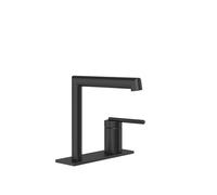 Mezclador monomando de lavabo Gessi Ingranaggio, caño separado montado sobre placa, altura del caño162mm x proyección 144mm, sin desagüe automático, 63515299, Color: Negro XL