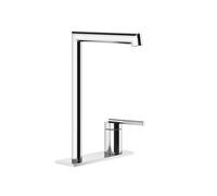 Mezclador monomando de lavabo Gessi Ingranaggio, caño separado sobre placa, altura del caño 253 mm x proyección 160mm, sin desagüe automático, 63516713, Color: Latón antiguo