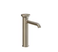 Mezclador monomando de lavabo Gessi Origini, versión mediana, sin juego de desagüe, 164 mm de proyección, 66006149, Color: Óptica Finox