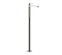 Mezclador monomando de lavabo Gessi Venti20, 208 mm de proyección, sin juego de desagüe, para montaje en el suelo, 65095720, Color: NÃquel PVD