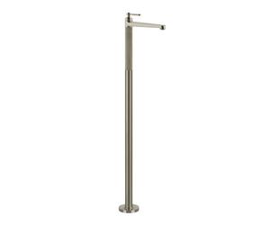 Mezclador monomando de lavabo Gessi Venti20, 208 mm de proyección, sin juego de desagüe, para montaje en el suelo, 65095149, Color: Óptica Finox