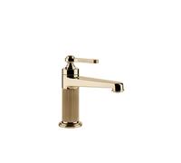 Mezclador monomando de lavabo Gessi Venti20, proyección de 134 mm, sin juego de desagüe, montaje sobremesa, 65002735, Color: Bronce cálido PVD