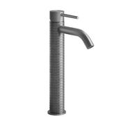 Mezclador monomando de lavabo Gessi316 Meccanica, versión superior 228 mm, sin desagüe, proyección 122 mm, 54209239, Color: Acero inoxidable cepillado mate