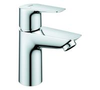 Mezclador monomando de lavabo Grohe BauEdge, tamaño S, saliente de 95 mm, juego de desagüe push-open, mezclador de bajo caudal, 23896001