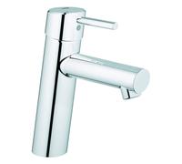 Mezclador monomando de lavabo Grohe Concetto, tamaño M, proyección 133mm, juego de desagüe push-open, cromo, 23932001