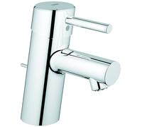 Mezclador monomando de lavabo Grohe Concetto, tamaño S, baja presión, proyección de 103 mm, cromo, desagüe automático, 23060001