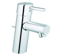 Mezclador monomando de lavabo Grohe Concetto, tamaño S, función de ahorro de energía, proyección de 101 mm, desagüe automático, cromo, 2338010E