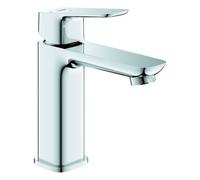 Mezclador monomando de lavabo Grohe Cubeo, tamaño M, proyección 116mm, desagüe push-open, EcoMode, 1017570000, Color: cromado