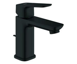 Mezclador monomando de lavabo Grohe Cubeo, tamaño S, proyección 106mm, juego de desagüe, 1016942430, Color: Negro mate