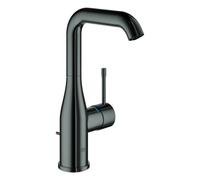 Mezclador monomando de lavabo Grohe Essence, tamaño L, orientable, 127 mm de proyección, con juego de desagüe, 24174A01, Color: grafito duro