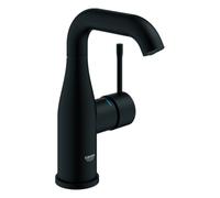 Mezclador monomando de lavabo Grohe Essence, tamaño M, orientable, 114 mm de proyección, sin juego de desagüe, 24176KF1, Color: Negro fantasma
