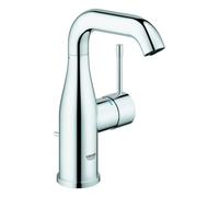 Mezclador monomando de lavabo Grohe Essence, tamaño M, orientable, proyección de 114 mm, con juego de desagüe, 24173001, Color: cromado
