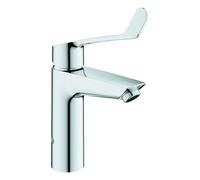 Mezclador monomando de lavabo Grohe Eurosmart, tamaño M, 122 mm de saliente, sin desagüe automático, palanca larga, protección térmica contra escaldadura, 23985003