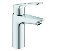 Mezclador monomando de lavabo Grohe Eurosmart, tamaño M, proyección 120mm, juego de desagüe push-open, maneta abierta, 23981003