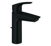 Mezclador monomando de lavabo Grohe Eurosmart, tamaño M, proyección 121mm, juego de desagüe, 233222433, Color: negro mate