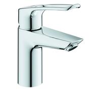 Mezclador monomando de lavabo Grohe Eurosmart, tamaño S, proyección de 119 mm, juego de desagüe push-open, maneta abierta, 23980003