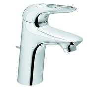 Mezclador monomando de lavabo Grohe Eurostyle, tamaño S, 110 mm de proyección, desagüe automático, EcoMode, maneta abierta, 23374003, Color: cromado