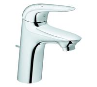 Mezclador monomando de lavabo Grohe Eurostyle, tamaño S, 110mm de proyección, juego de desagüe, maneta cerrada, 23707003