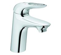 Mezclador monomando de lavabo Grohe Eurostyle, tamaño S, 110mm de proyección, juego de desagüe push-open, maneta abierta, 23929003