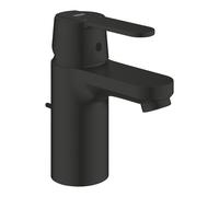 Mezclador monomando de lavabo Grohe Get, tamaño S, proyección 90mm, juego de desagüe, 328832430, Color: Negro mate