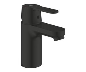 Mezclador monomando de lavabo Grohe Get, tamaño S, proyección de 92 mm, juego de desagüe push-open, EcoMode, 235862430, Color: Negro mate
