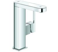 Mezclador monomando de lavabo Grohe Plus, tamaño M, proyección 120 mm, con pantalla digital, giratorio, desagüe automático PUSH, funcionamiento con pilas, 23958003