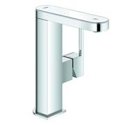 Mezclador monomando de lavabo Grohe Plus, tamaño M, proyección 120 mm, con pantalla digital, giratorio, juego de desagüe PUSH, funcionamiento con pilas, 23958003